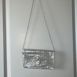 Studded clear purse!